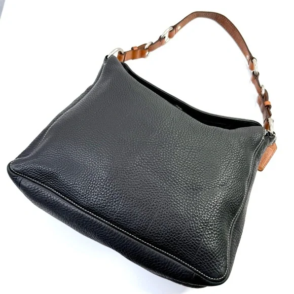 Coach Black Pebbled Leather Chelsea Turn Lock Hobo Y2K Vintage Shoulder Bag - Picture 9 of 13